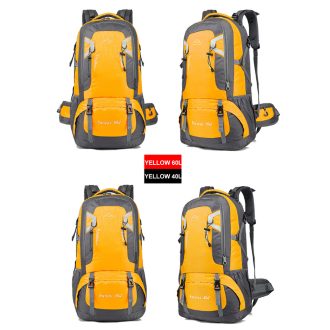 40L Waterproof Outdoor Hiking Backpack Camping Outdoor Trekking Bag(Yellow)