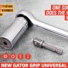 3Pc Universal Socket Wrench Set Power Drill Adaptor Gator Grip Size 7mm to 19mm