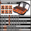 32Piece 1/4″ Mini Double Head Screwdriver Bit and Ratchet Set CRV Steel Durable