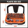 32Piece 1/4″ Mini Double Head Screwdriver Bit and Ratchet Set CRV Steel Durable