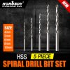 15Pc HSS Drill Bits Combination Set Wood Metal & Concrete Drilling Metric Titanium