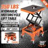 160KG Light Motorbike Lift Dirt Bike Hydraulic Scissor Jack Hoist with Castors