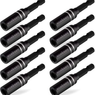 10Pc Magnetic Extension Socket Drill Bit Holder 1/4″ Hex Screwdriver Nut Driver