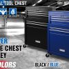 7 Drawer Tool Box Chest Cabinet Trolley Toolbox Garage Storage Lockable Blue