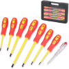 8Pc Insulated Screwdriver Set Magnetic Slotted Phillips Electricians With Case