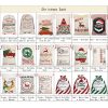 50x70cm Canvas Hessian Christmas Santa Sack Xmas Stocking Reindeer Kids Gift Bag, Cream – Express Delivery (2)