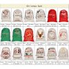 50x70cm Canvas Hessian Christmas Santa Sack Xmas Stocking Reindeer Kids Gift Bag, Cream – Express Delivery (2)