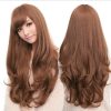 Long Wavy Curly Full Hair Wigs w Side Bangs Cosplay Costume Fancy Anime Womens – Black