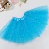 Sequin Tulle Tutu Skirt Ballet Kids Princess Dressup Party Baby Girls Dance Wear, Kids – Aqua