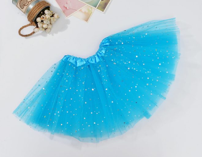 Sequin Tulle Tutu Skirt Ballet Kids Princess Dressup Party Baby Girls Dance Wear, Kids – Aqua