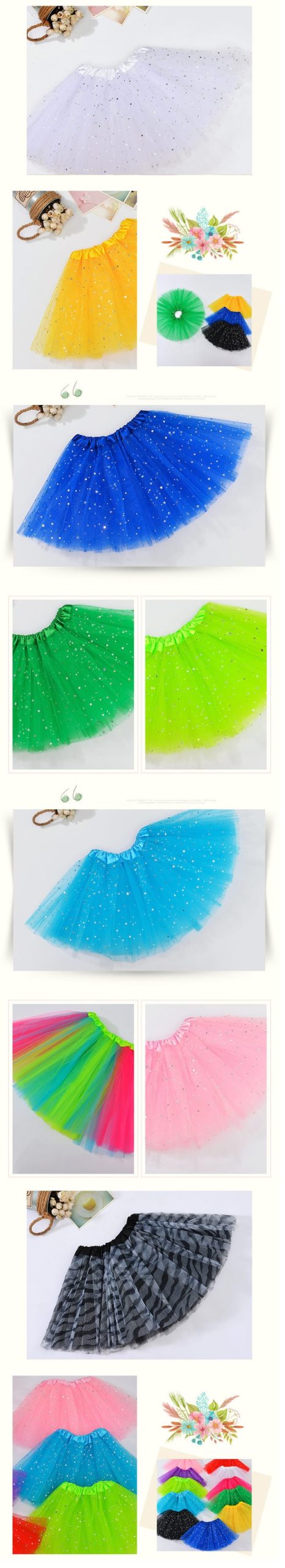 Sequin Tulle Tutu Skirt Ballet Kids Princess Dressup Party Baby Girls Dance Wear, Kids – Aqua