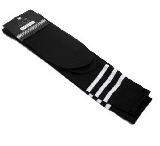 Mens Womens Sports Breathable Tube Long High Socks Knee Warm Casual Footy Soccer – Black