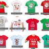 New Funny Adult Xmas Christmas T Shirt Tee Mens Womens 100% Cotton Jolly Ugly, Santa Surf (Red) – M