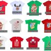 New Funny Adult Xmas Christmas T Shirt Tee Mens Womens 100% Cotton Jolly Ugly, Santa Surf (Red) – M