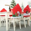 10x Christmas Chair Covers Dinner Table Santa Hat Snowman Home Décor Ornaments, Santa (10 Chair Covers)