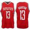 New Men’s Basketball Jersey Sports T Shirt Tee Vest Tops Gym Chicago Los Angeles, White – Houston 13 – S