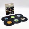 6x Creative Vinyl Record Cup Coasters Glass Drink Tableware Home Decor, B