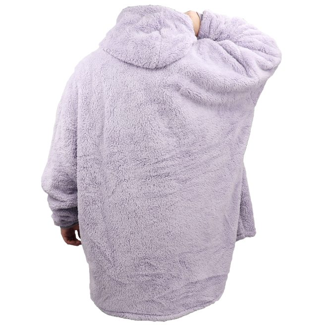 Oversized Soft Pullover Plain Hoodie Warm Fleece Blanket Plush Winter Sweatshirt, Adult – Aqua