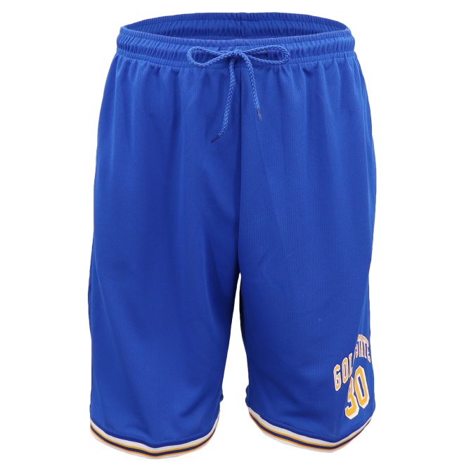 Men’s Basketball Sports Shorts Gym Jogging Swim Board Boxing Sweat Casual Pants, Blue – Golden State 30 – 2XL