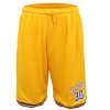 Men’s Basketball Sports Shorts Gym Jogging Swim Board Boxing Sweat Casual Pants, Yellow – Golden State 30 – L