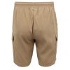 Men’s Cargo Shorts 4 Pockets Cascual Work Trousers Active Pants Elastic Waist, Khaki – XS