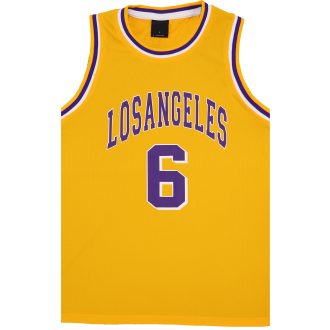 Kid’s Basketball Jersey Tank Boys Sports T Shirt Tee Singlet Tops Los Angeles, Yellow – Los Angeles 6