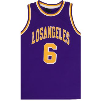 Kid’s Basketball Jersey Tank Boys Sports T Shirt Tee Singlet Tops Los Angeles, Purple – Los Angeles 6