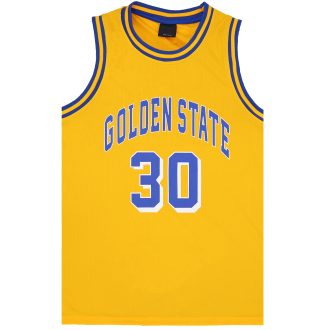 Kid’s Basketball Jersey Tank Boys Sports T Shirt Tee Singlet Tops Los Angeles, Yellow – Golen State 30