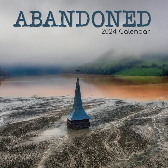 Abandoned 2024 Square Wall Calendar 16 Month Art Planner Christmas New Year Gift