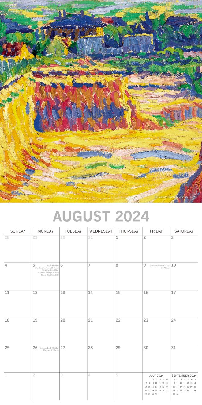 Expressionists – 2024 Square Wall Calendar 16 Months Arts Planner New Year Gift