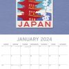 Vintage Travel Posters – 2024 Square Wall Calendar 16 Months Arts Planner Gift