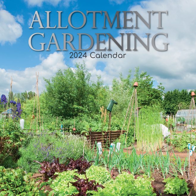 Allotment Gardening – 2024 Square Wall Calendar 16 Months Floral Planner Gift