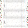 Birdsong Family Organiser – 2024 Square Wall Calendar 16 Months School Planner