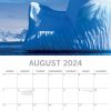 Antarctica – 2024 Square Wall Calendar 16 Months Planner Christmas New Year Gift