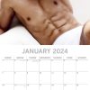 Hot Shirtless Men – 2024 Square Wall Calendar 16 Months Planner New Year Gift