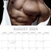 Hot Shirtless Men – 2024 Square Wall Calendar 16 Months Planner New Year Gift