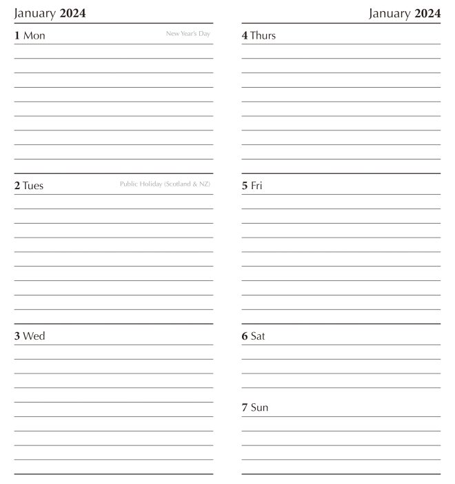 Camper Vans – 2024 Flexi Pocket Diary Premium Planner Christmas New Year Gift