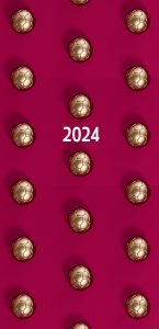 Golden Balls – 2024 Flexi Pocket Diary Premium Planner Christmas New Year Gift