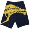 Men’s Adult Board Shorts Australia Day Kangaroo Down Under Souvenir Beach Wear – S, Navy and White