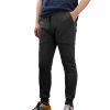 Men’s Fleece Slim Trackpant Sport Joggers w Zipped Pockets Gym Casucal Trousers, Black – 2XL