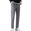 Men’s Fleece Slim Trackpant Sport Joggers w Zipped Pockets Gym Casucal Trousers, Black – 2XL