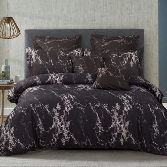 Black Marble Duvet Doona Quilt Cover Set