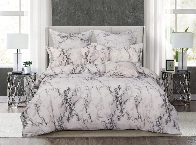 Marble Duvet Doona Quilt Cover Set – DOUBLE