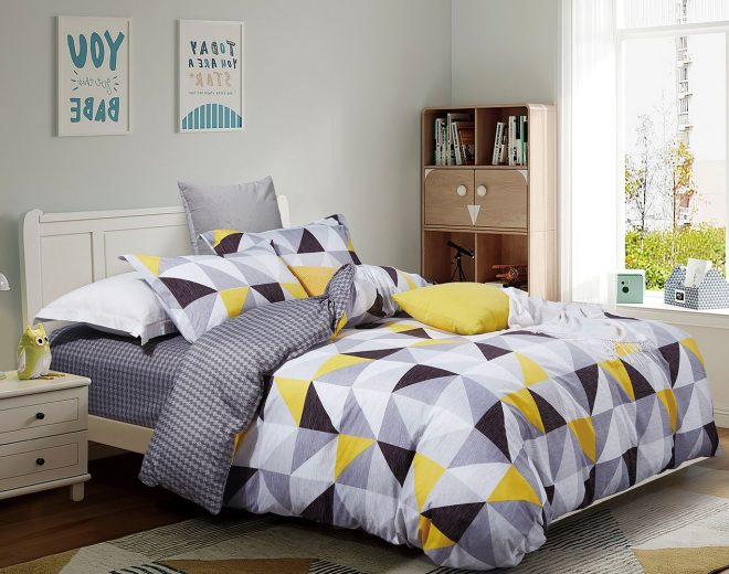 Geometric Duvet Doona Quilt Cover Set – DOUBLE