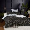 Reversible Design Black Duvet Doona Quilt Cover Set – KING