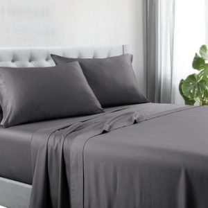 1200tc hotel quality cotton rich sheet set mega king charcoal