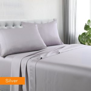 1200tc hotel quality cotton rich sheet set mega king silver