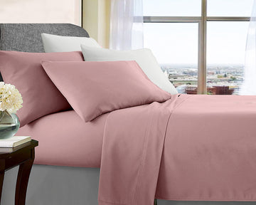 ultra soft microfibre sheet set king rose gold