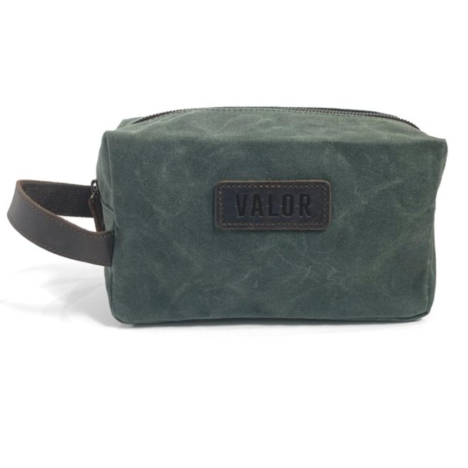 Waxed Canvas Toiletry Bag – Green