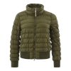 Authentic Green Quilted Bomber Jacket with Zip Closure and Pockets 40 IT Women